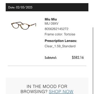 Miu Miu Brown Tortoise Glasses 09XV